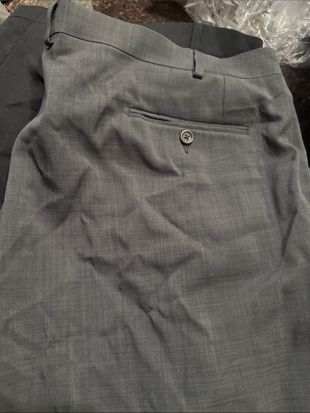 Chaps Men's Gray Dress Pants — Subtle Pattern